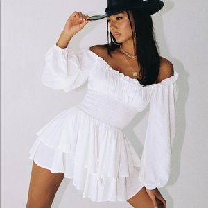Princess Polly white long sleeve romper
